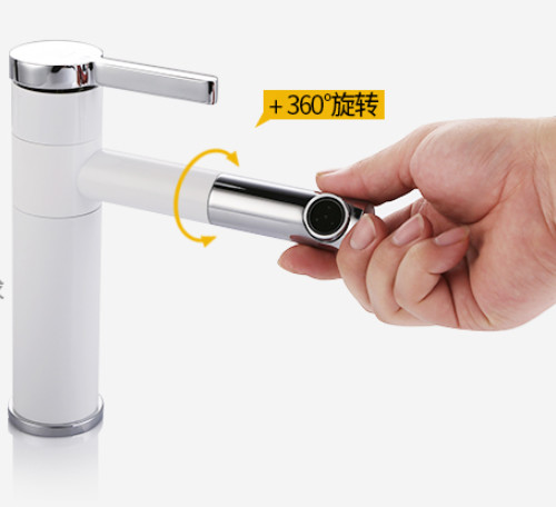 Bathroom Black Golden Retractable 35mm Pull Out Sink Faucet