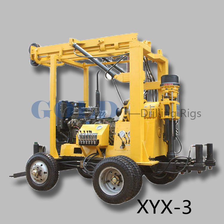 xyx-3 versatile drilling rig , with hydraulic drill tower and feeding system