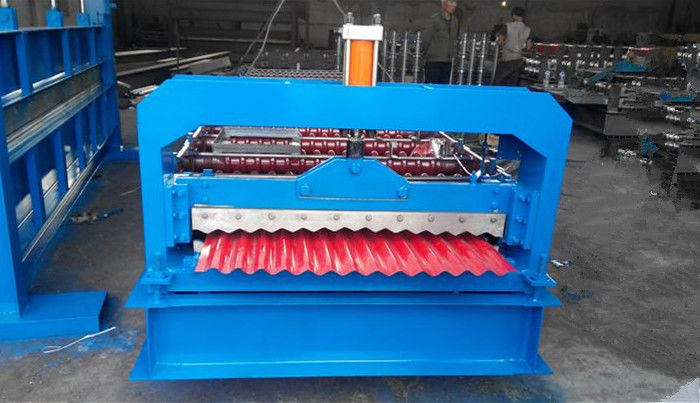 Intelligent Blue Color Wall Panel Roll Forming Machine With PLC Control System