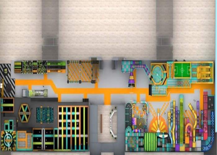 Indoor Amusement Trampoline Park Playground Equipment Customized Color