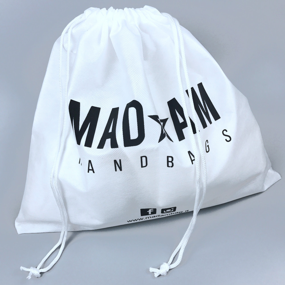  Custom Printed Non Woven Satin Strings Drawstring Dust Bag Manufactures