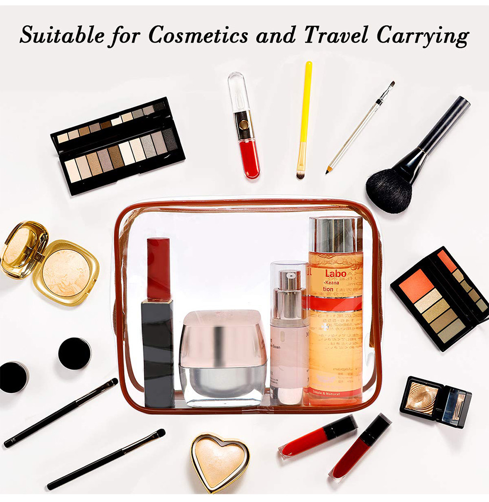 6pcs Zipper Closure Portable Waterproof Cosmetic Bags For Travel