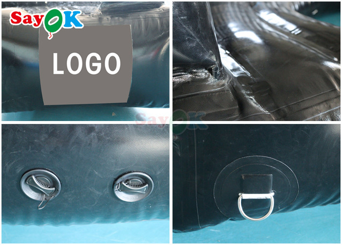 Black Airtight 0.6mm PVC Inflatable Sofa Furniture For Part Half Circle