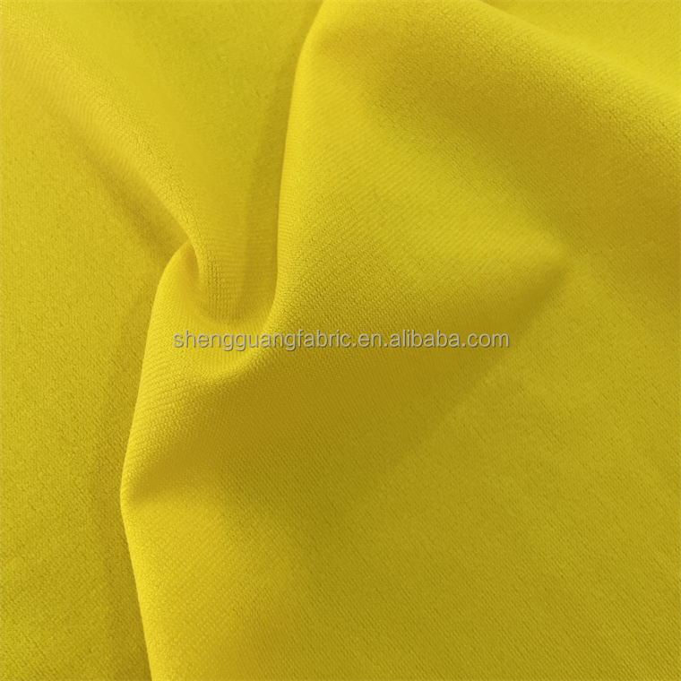 Yarn Dyed Warp 100% Polyester Single Jersey Fabric For Sportswear Resistant To Flames