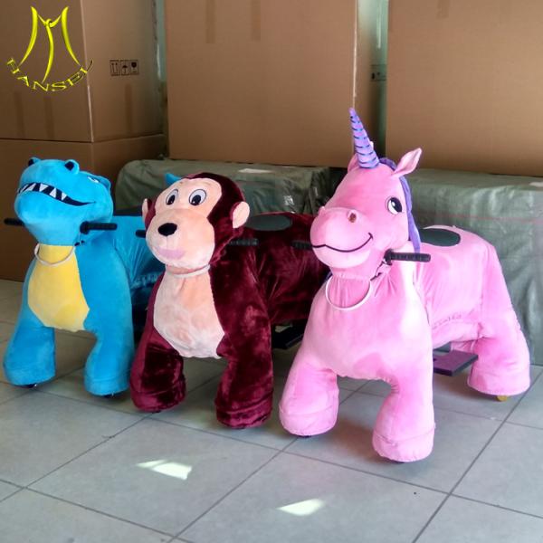 Hansel playground dinosaur riding toys for child coin operated stuffed animal