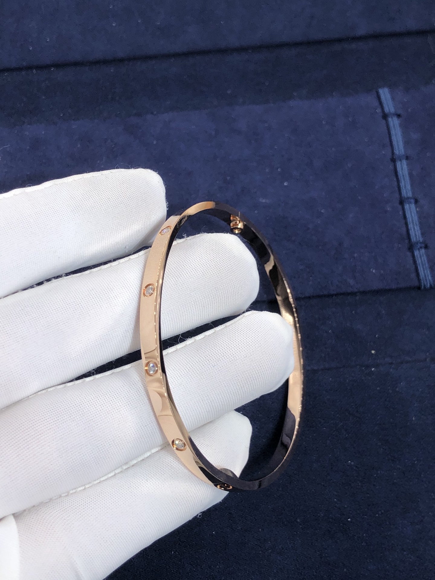 Elegant Car tier 18k Gold Love Bracelet 10 Diamonds Vs Vvs Natural Diamonds Bracelet