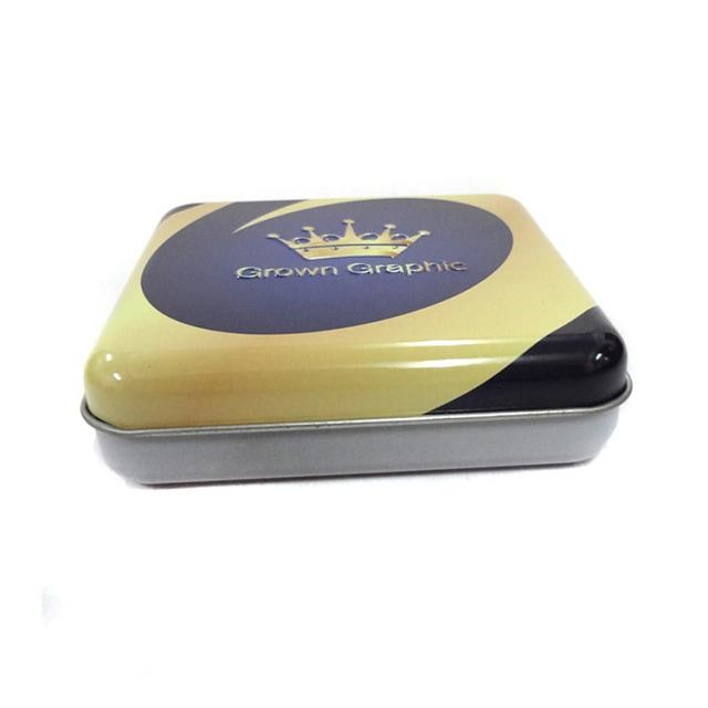 Sugar Food Grade Tin Containers Printed Grown Graphic With Metal Lid And Bottom