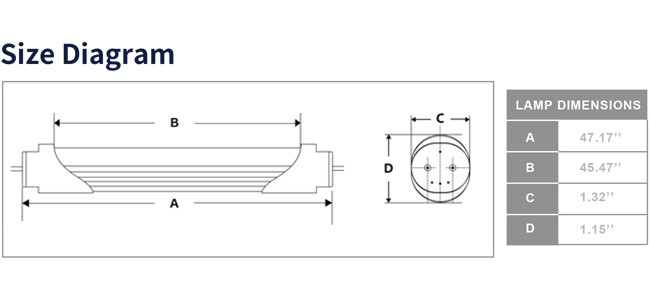 Aluminum 2970Lm LED T8 Tube Light 5CCT And Wattage Tunable