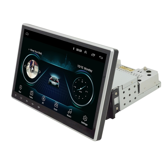 Rotatable Screen Single Din 10.1 inch GPS Navigation Android 8.1 Car DVD Player Auto Radio