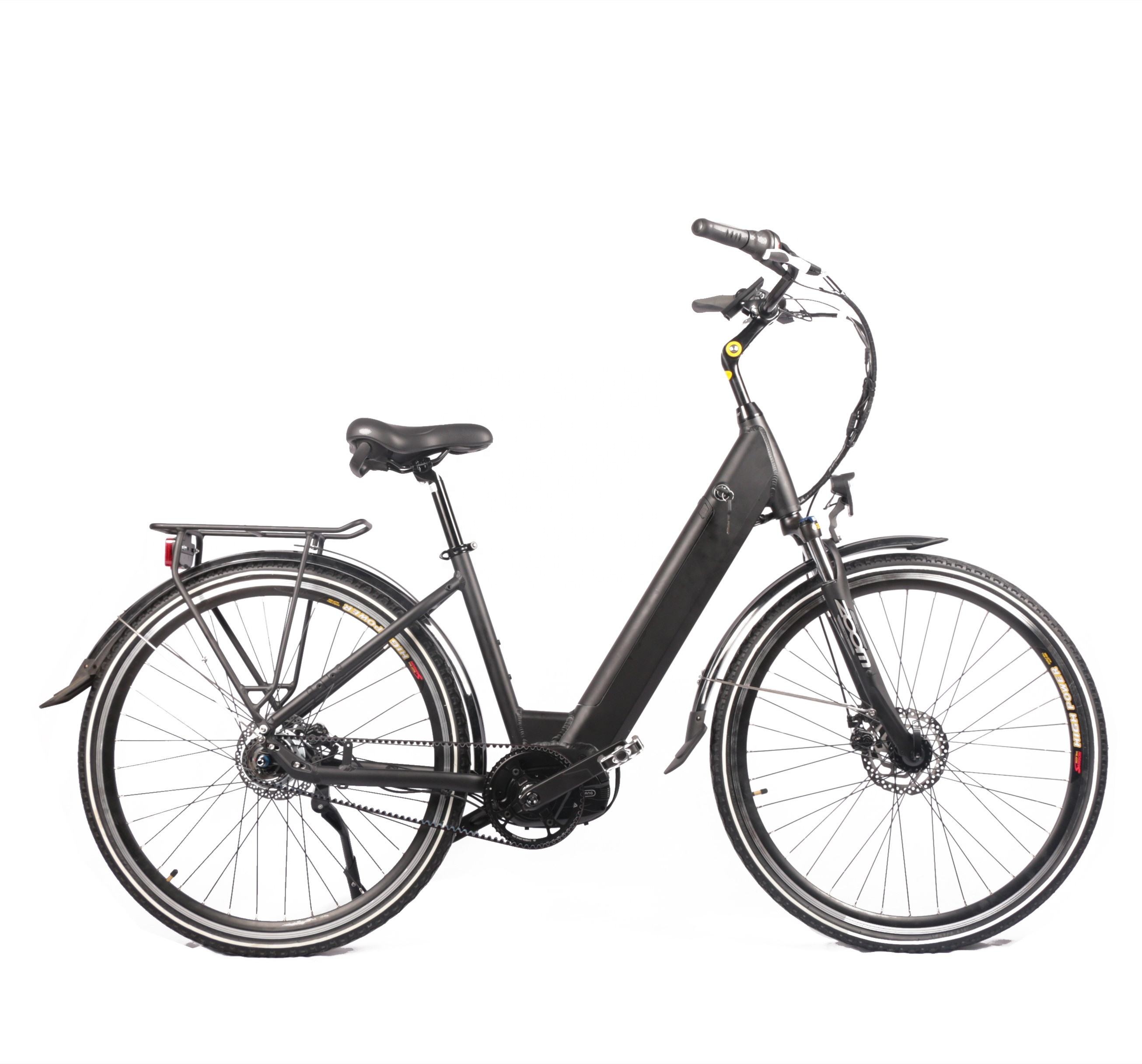 28 Inch Step Through Mid Drive Ebike 8 Speed Belt Drive Bicycle Max Speed 30 - 50Km/H