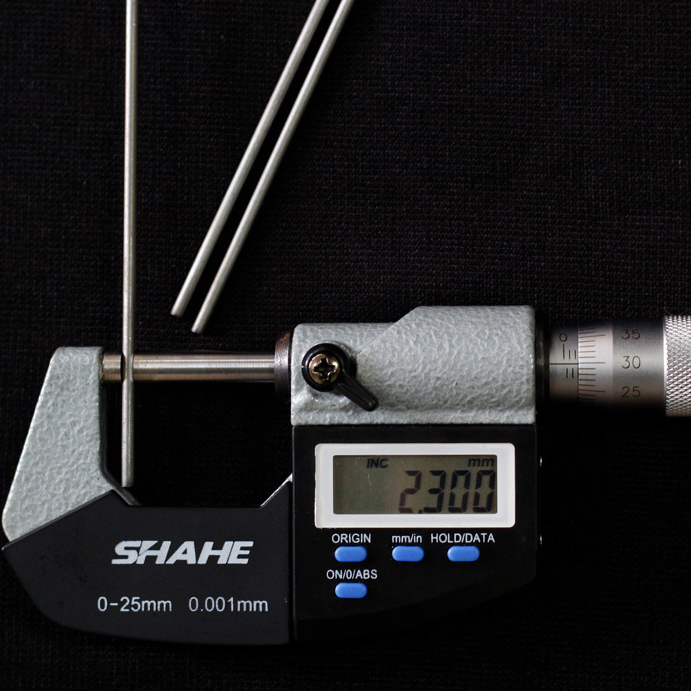 Solid Tungsten Carbide Rod Diameter 2.3mm HRA 91.8 Unground Round Stick