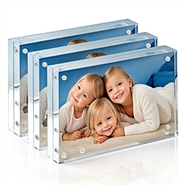 OEM Customised Acrylic Photo Frame , Acrylic Box Picture Frames Scratch