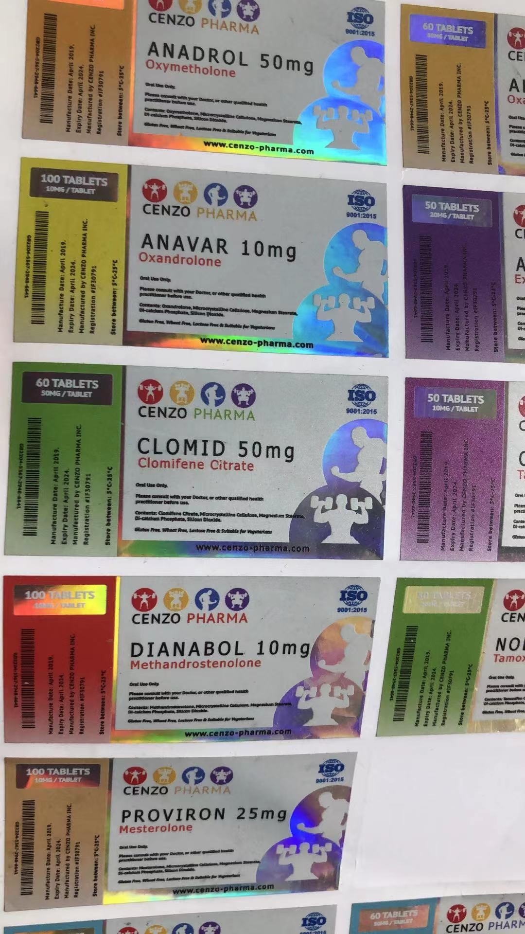 Customized 10ml Vial Labels With Permanent Adhesive