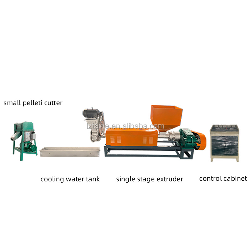 Double Stage Single Screw PP PE ABS Plastic Granules Pelletizer Extruder