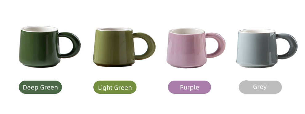 Factory Wholesale Novelty Design 280ml Green Ceramic Coffee Mug For Home Hotel For Porcelain Cappuccino Cup