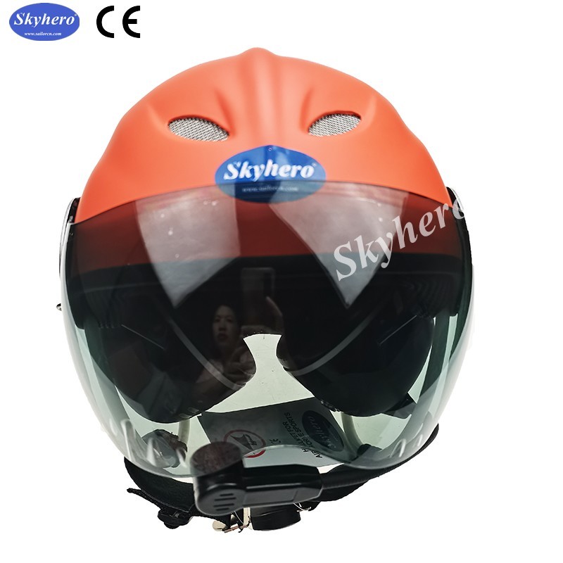 En 966 Standard Powered Paragliding Helmet Noise Cancel Paramotor Helmet Color Red Black White Blue Paramotor