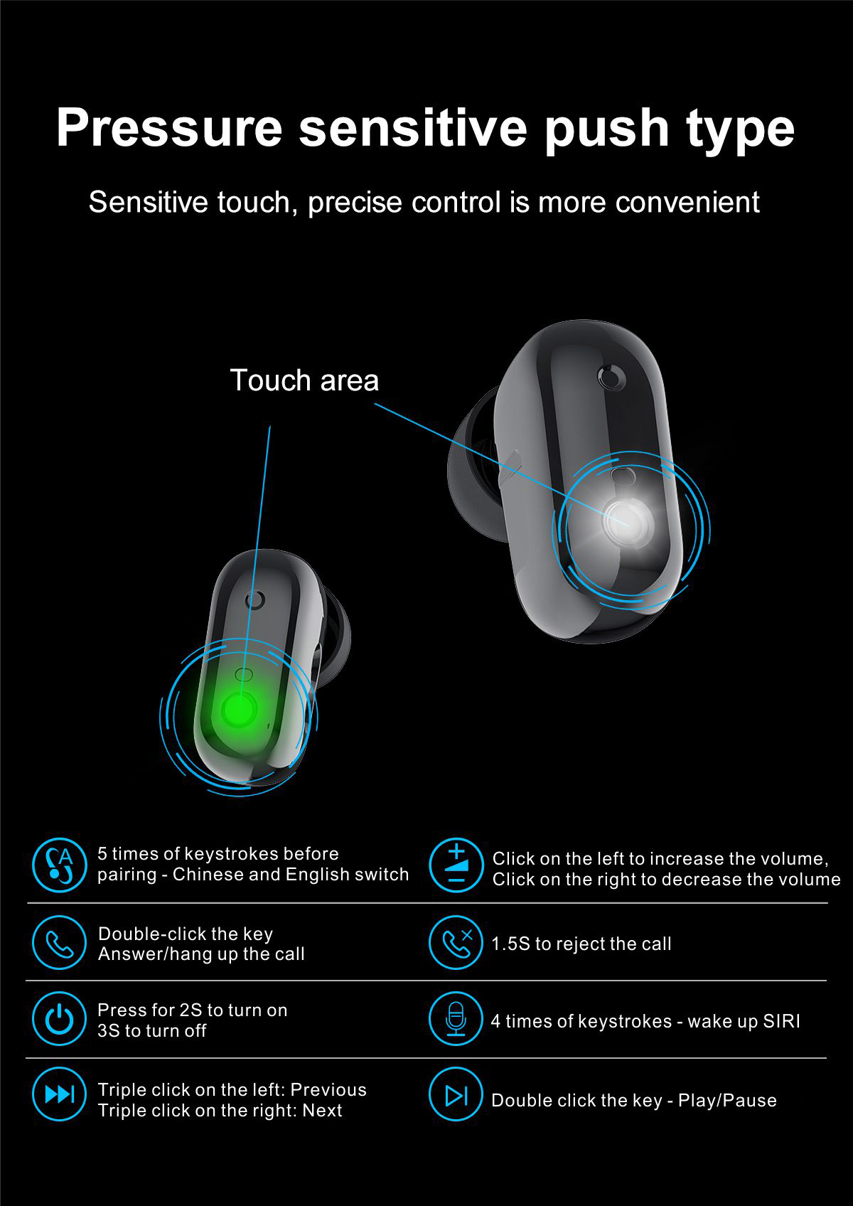 Earbuds 2 In 1 Waterproof Sports Smartwatch Bracelet Couples X5 Blood Pressure Fitness