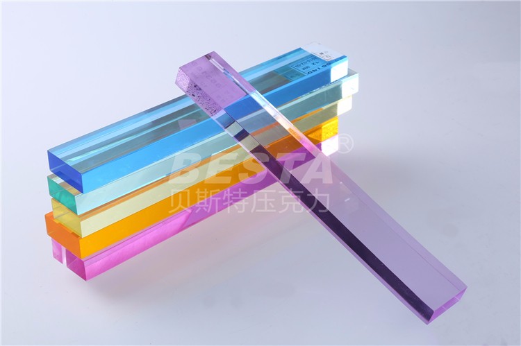 Semi Transparent Poly Colored Acrylic Sheets 2-60mm Wear Resistance