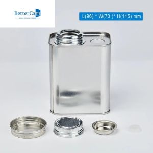 Empty Square Coffee Bean Tin Container 18Oz L95mm*W75mm*H115mm