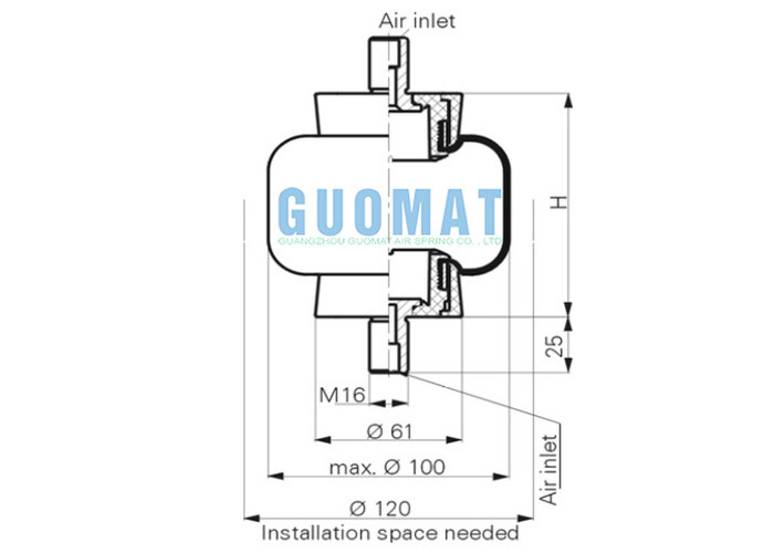 CONTI Sleeve Type Suspension Air Spring SK 37-10 P02 For Small Machine