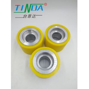 China Custom Polyurethane Rubber Roller Wheels With Low Noise Level on sale