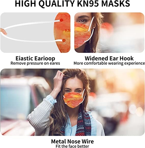 20 Count Cotton Breathable KN95 Face Mask Skin Friendly