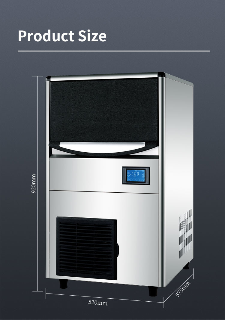 80KG Automatic Ice Machine 25kg Commercial Pellet Ice Maker For Coffee Shop
