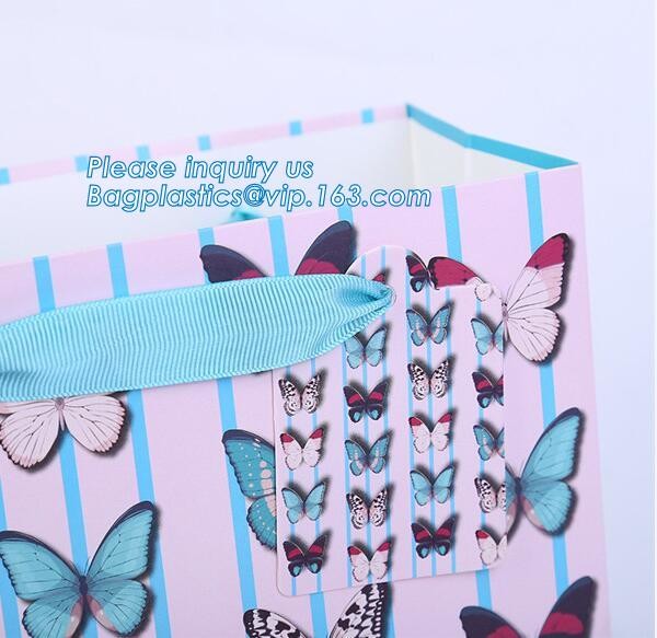 Luxury paper bags with handles Different Sizes,250gsm art paper shopping carrier bag custom printing with handle rope
