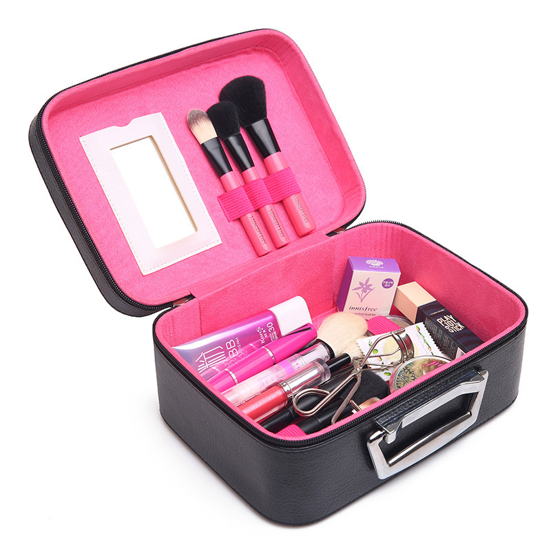 Travel Portable Makeup Bag Stylish Pu Cosmetic Bag