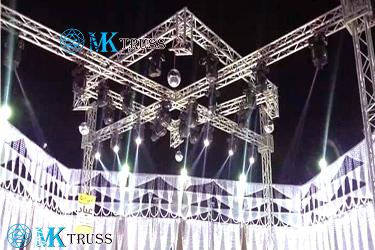 50*2mm Main Tube Portable Fast Deploying Stages Fixed Truss Structures with 20*2mm Brace Tube