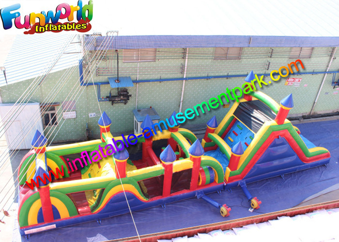 Gaint Inflatable Obstacle Course / Crazy Boot Camp Challenge For Outdoor Game