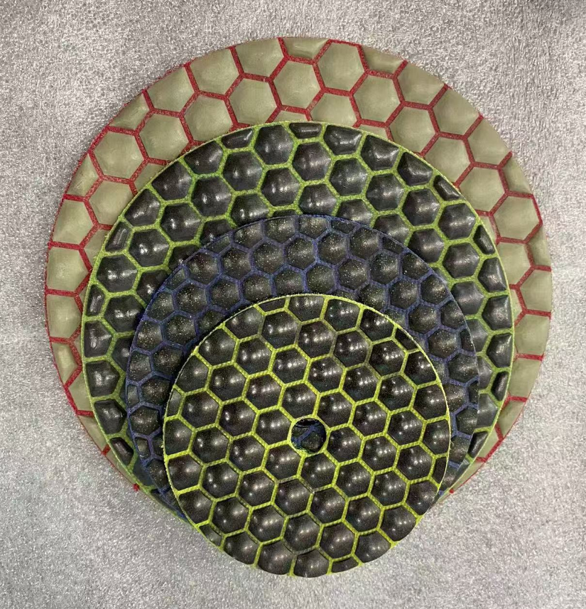 Diamond Resin Dry Polishing Pad For Air Grinder Stone Polisher