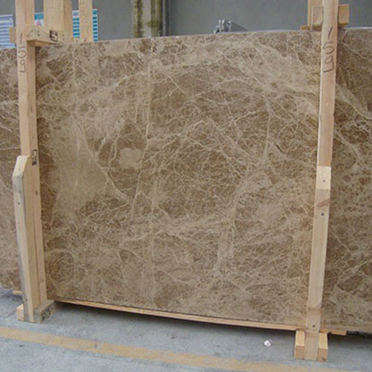 Custom Size Spain Light Emperador Marble Slab , Wall Marble Tile