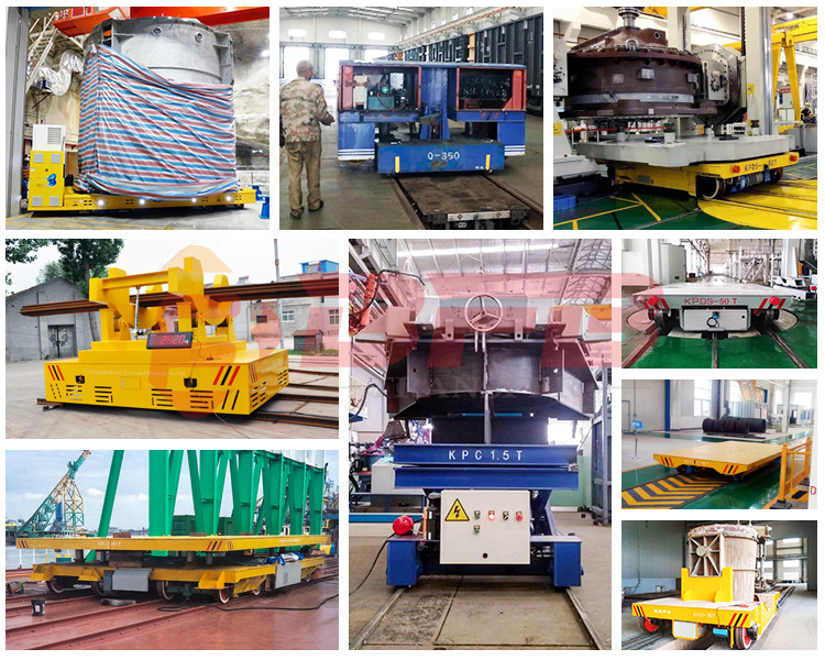 Load 1000t Q235 Self Loading Motorised Trolleys Carts