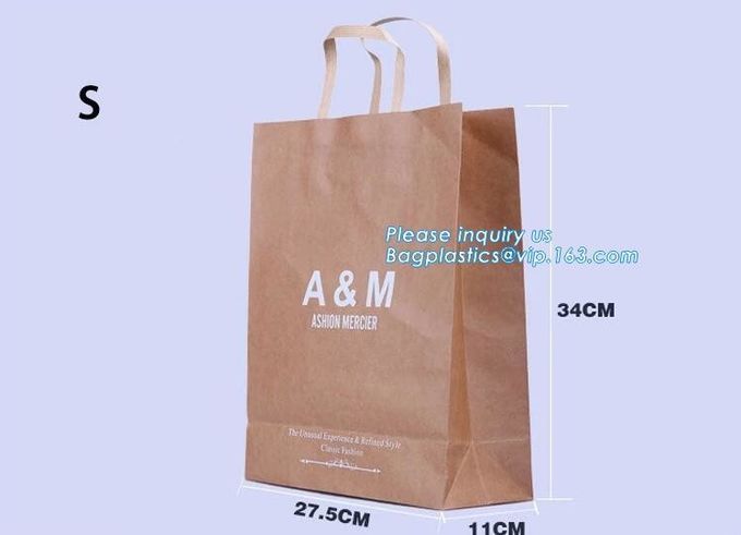 Paper Eco Retail Packaging Logo Printed Bagease Carrier Handle