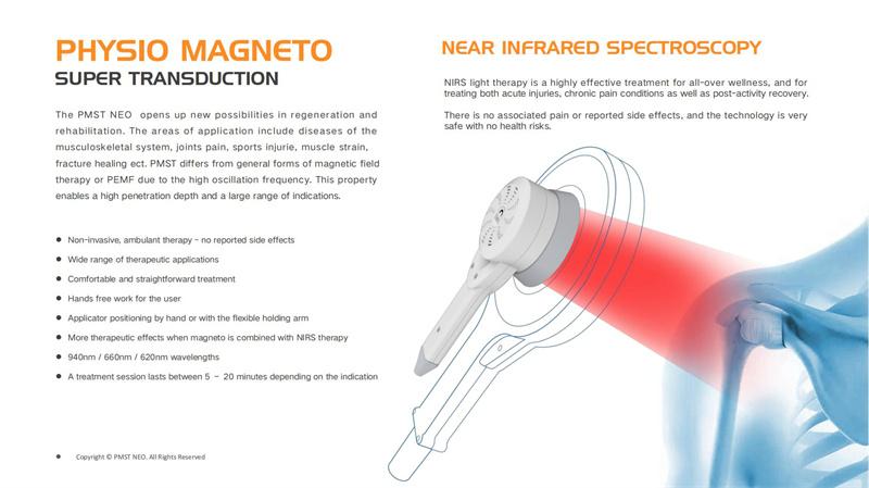 130KHz Magnetic Therapy Device For Treating Musculoskeletal Disorders Physio Magneto Infrared Physiotherapy