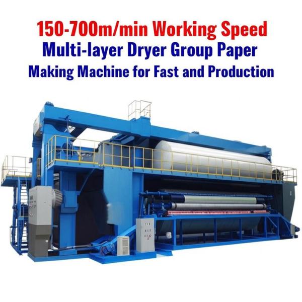 150-700m/min Working Speed Multi-layer Dryer Group Paper Making Machine for Fast