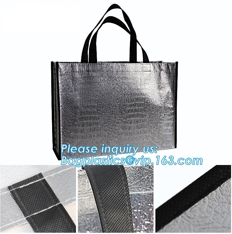 Wholesale factory custom fashion laminated non woven bag, Shopping printing fabric insulated foldable bag, custom pp non