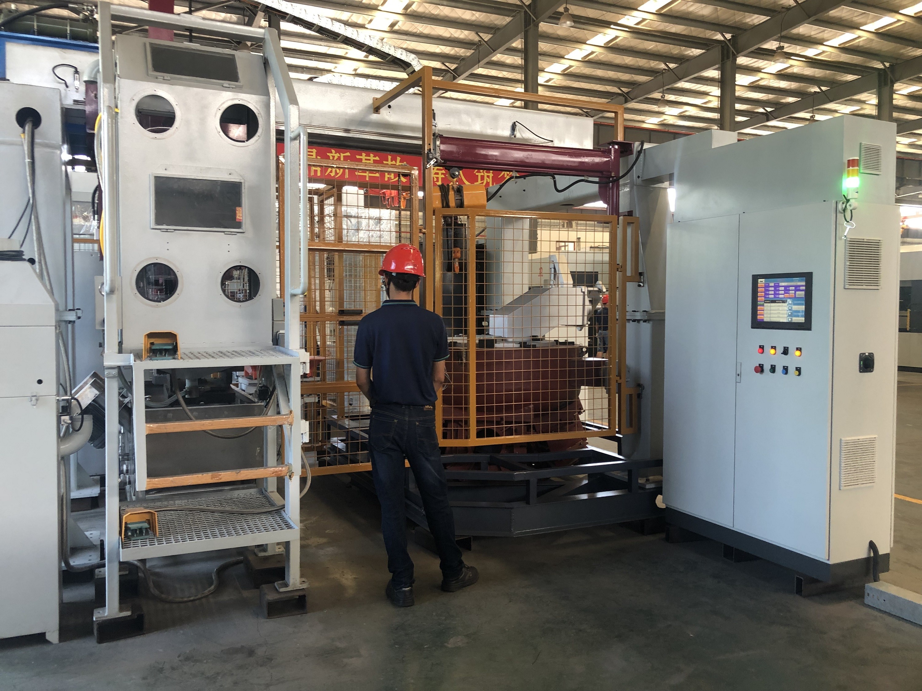 Double Robot Brass Pressure Die Casting Machine For Plumbing Fittings