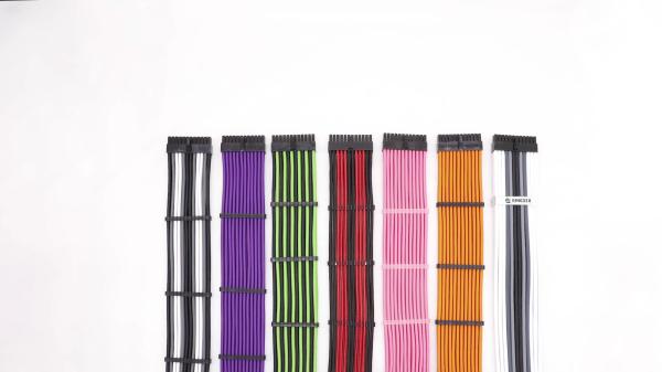Sleeve Extension Cable 16AWG Extremely Soft Material Wire Sleeve Kit Black White