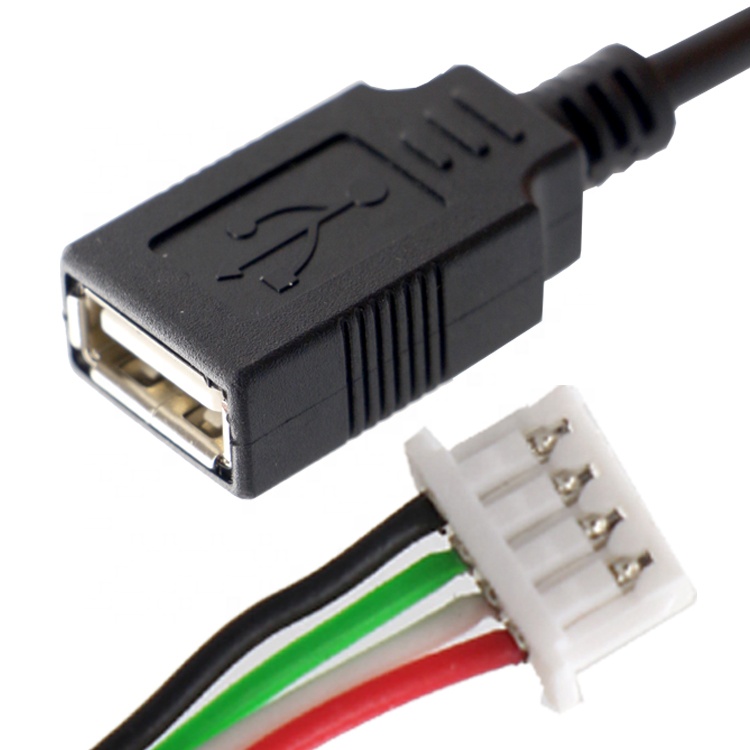 Assembly USB A Female to JST 2 3 4 Pin PH XH 1.0mm 1.25mm 1.5mm 2.0m Pitch Wire Cable