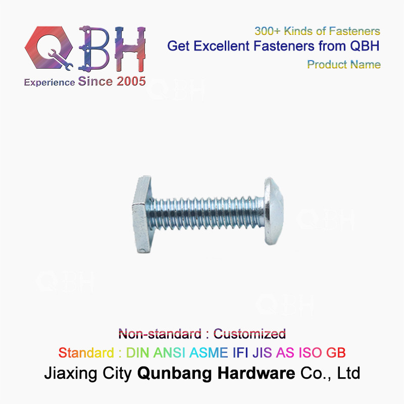 Carbon steel galvanized Anglo - American half - round head square neck bolts 1/4
