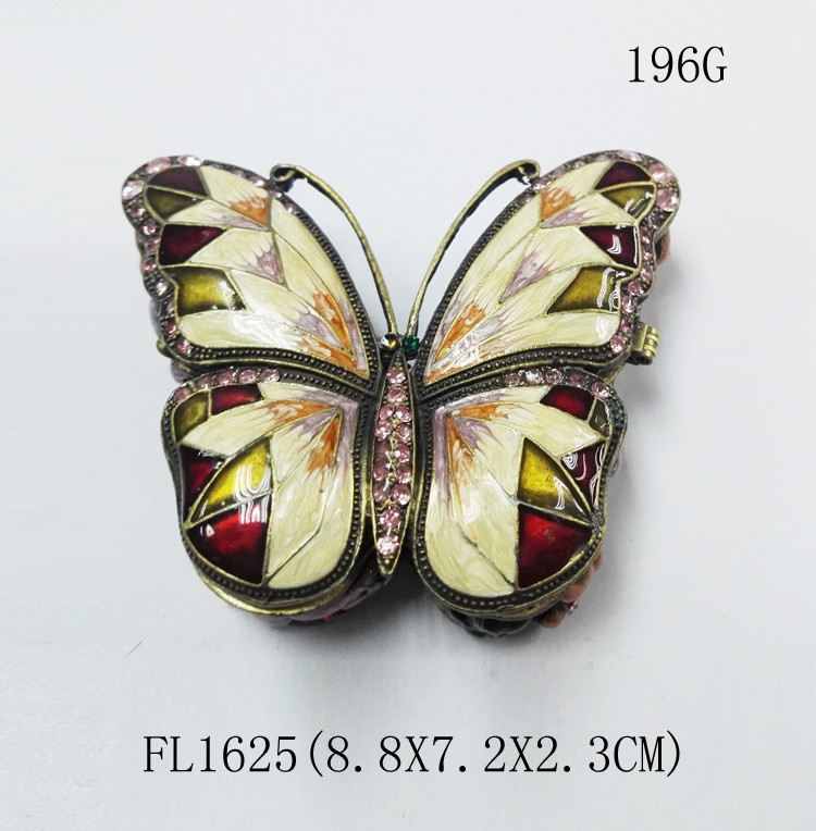 Jewelry Box Metal Butterfly Design Luxury Metal Butterfly Jewelry Box