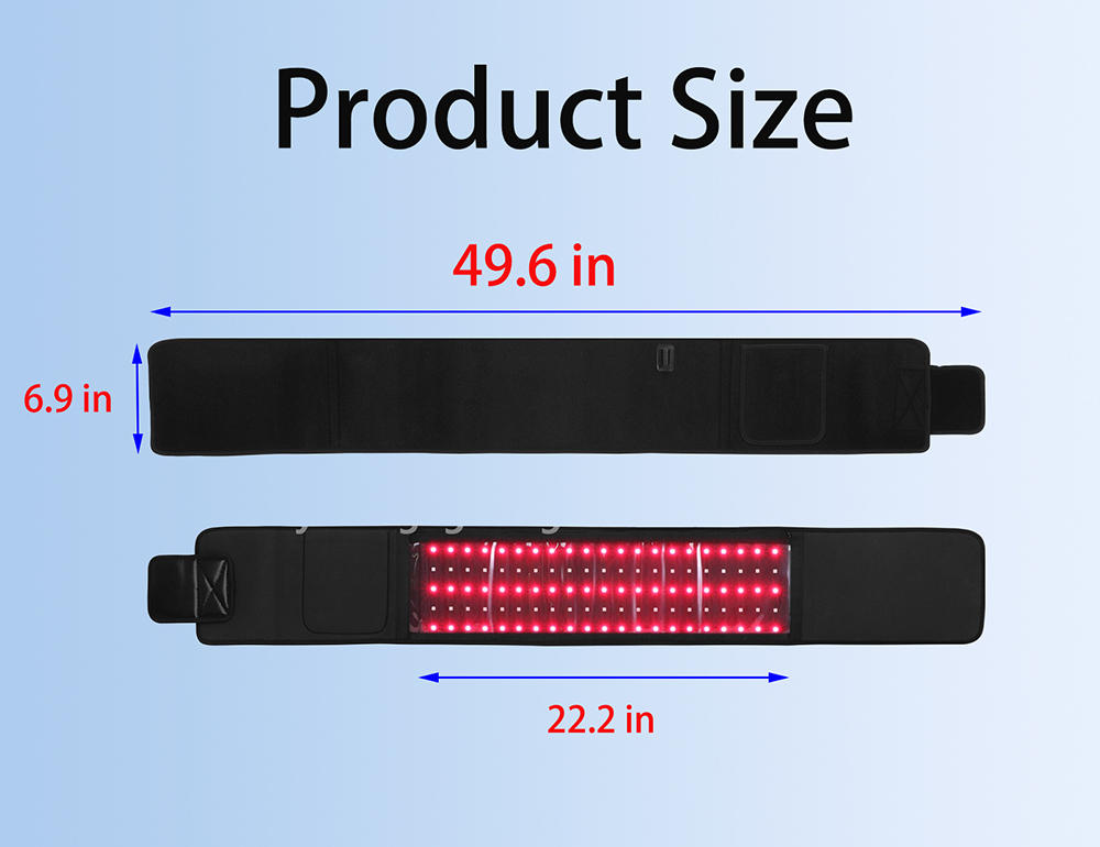 Fabric LED Red Light Therapy Belt Near Infrared Light Device For Muscle Joint Pain Relief