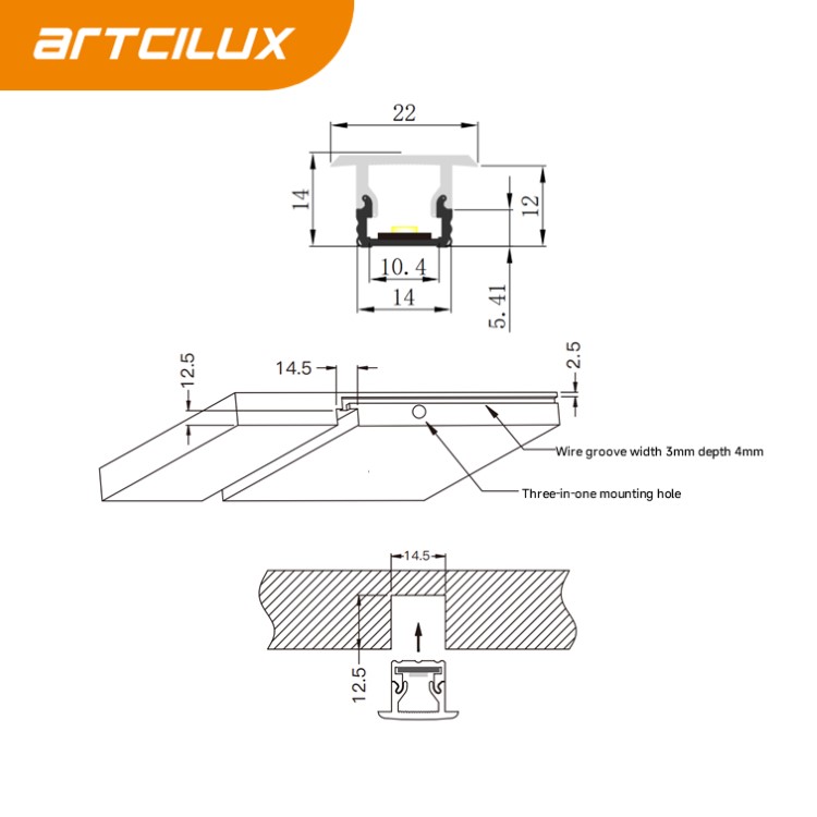 Indoor Ultra Narrow LED Strip / Under Cabinet Tape Lighting For Furniture A220B