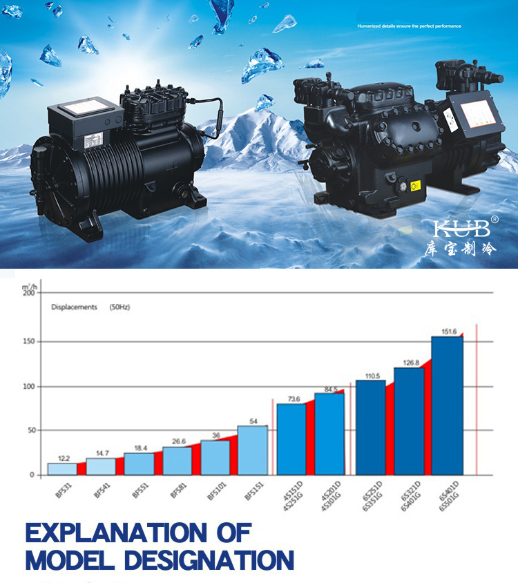 BFS51  BFCA-0500 Cold room compressor condensing unit 5hp refrigeration compressor