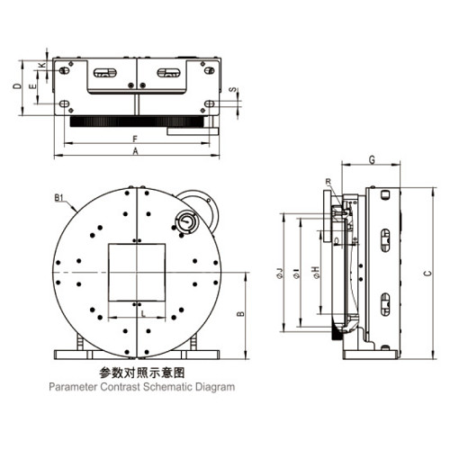 High Speed Pneumatic Eco Type Rotate Air Square 245mm Front Chuck For Laser Pipe Cutting