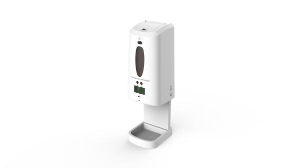 White Color Abs Material Hand Sanitizer Dispenser inbuilt Temperature Measuremen