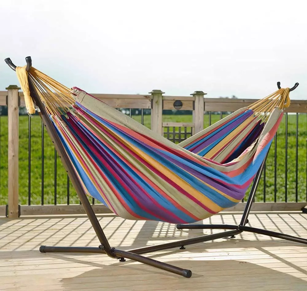 Outdoor Canvas Hammock Swing Modern Style Beach Cotton Canvas Hammock