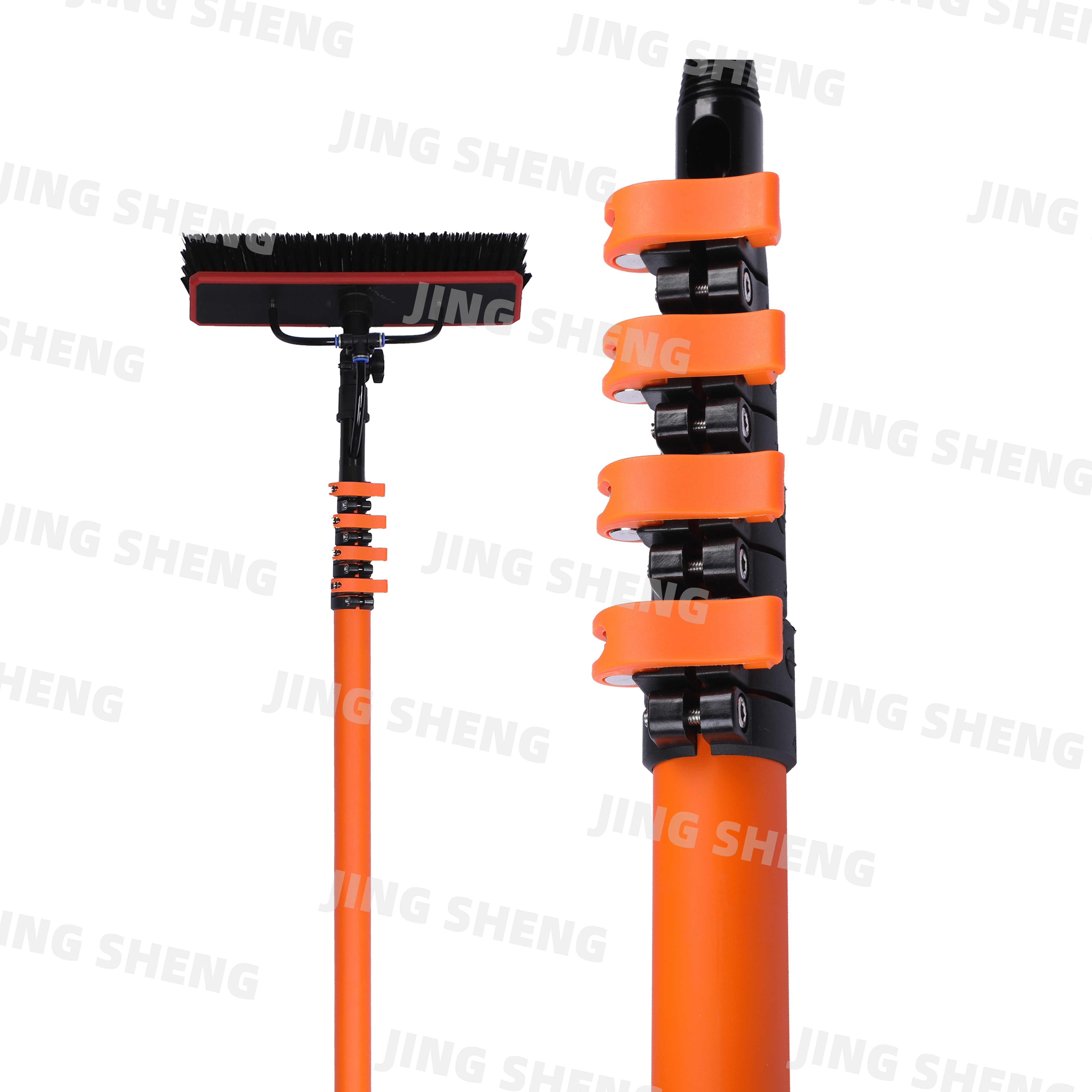 37ft 100% Anti-Spin Carbon Fiber Telescopic Window Cleaning Pole Retractable Length For high-rise window cleaning, solar panels